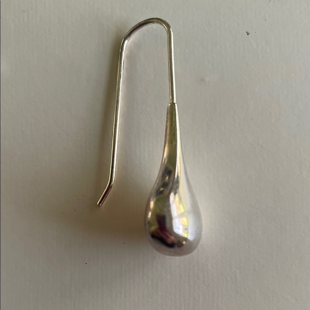 NVC 925 Sterling Silver Dangle Tear Drop Earrings Hook Modernist Signed Lot - Picture 3 of 7